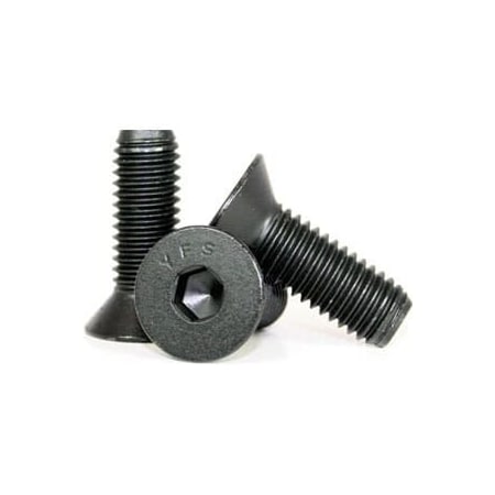Newport Fasteners M12-1.75 Socket Head Cap Screw, Flat, Black Oxide Alloy Steel, 30 mm Length, 100 PK 677373-100